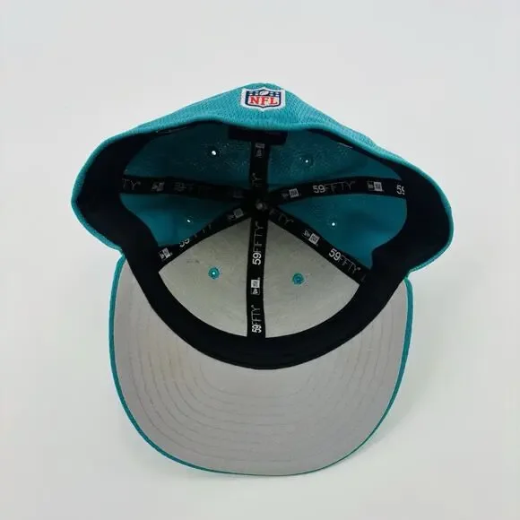 Miami Dolphins Hat Cap Fitted Sz 8 Blue Orange New Era NFL - Picture 5 of 6
